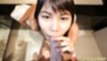 On her knees lips around cock