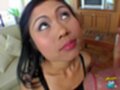 Looking up cum on her face