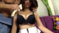 Panda in black bra